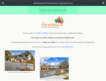 Tablet Screenshot of adventurespreschool.com.au